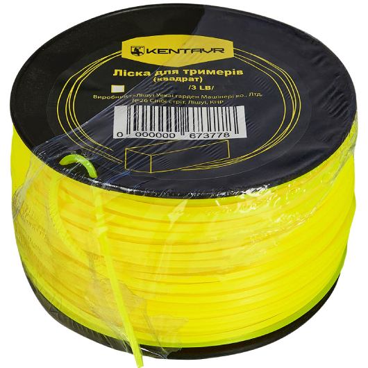 Лісочка для тримера КЕНТАВР Квадрат 2.7 мм 3LB 186 м Yellow (67376)