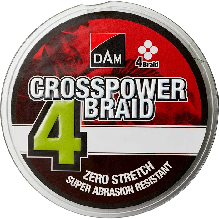 Шнур DAM Crosspower 4-Braid 150 м 0.13 мм 6.8 кг Green (66576)
