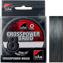 Шнур DAM Crosspower 8-Braid 150 м 0.10 мм 5.4 кг/12 Lb Dark Grey (66586)