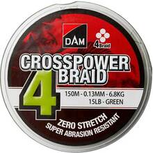 Шнур DAM Crosspower 4-Braid 150 м 0.15 мм 8.1 кг (зеленый)