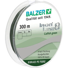 Леска BALZER Iron Line Catfish 8x Green 300 м 0.70 мм 89 кг (12667 070)
