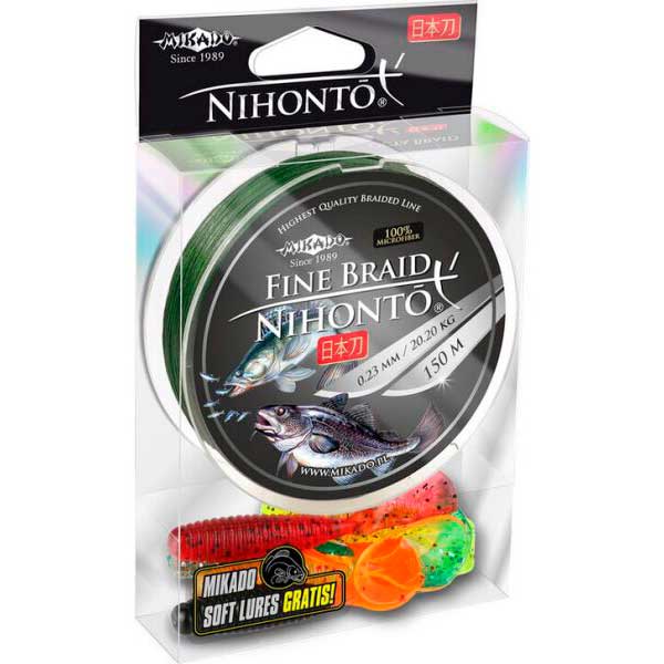 Шнур MIKADO Nihonto Fine Braid 150 м 0.14 мм 9.70 кг green (Z19G-014)