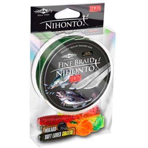 

Шнур MIKADO Nihonto Fine Braid 150 м 0.18 мм 14.40 кг green (Z19G-018), Шнур Nihonto Fine Braid 150м 0.18мм 14.40кг green