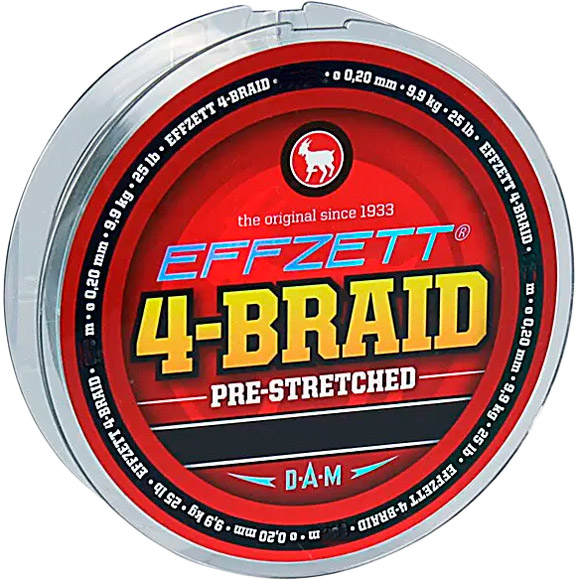 

Шнур DAM Effzett 4-Braid 125 м 0.2 мм 9.9 кг Moss Green (52681), Шнур Effzett 4-Braid 125м 0.20мм 9.9кг/22Lb