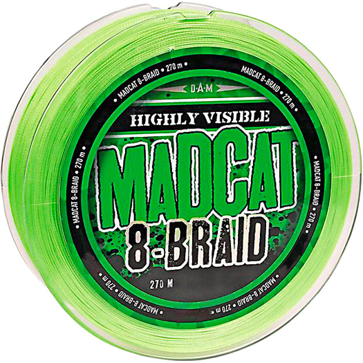 Шнур DAM MADCAT 8-Braid 270 м 0.35 мм 29.5 кг Green (55857)