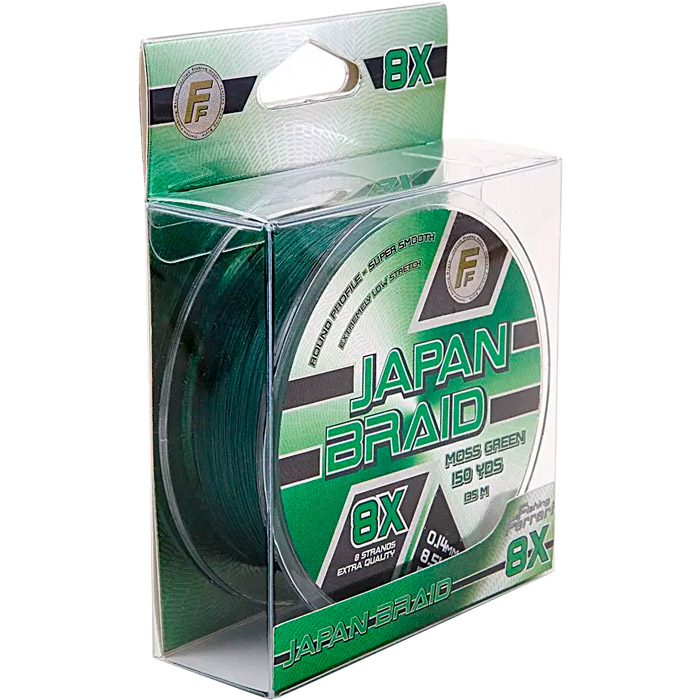 

Шнур Lineaeffe FF Japan Braid 8X PE 135 м 0.12 мм 7.5 кг Moss Green (3009812), Шнур FF Japan Braid 8X мoss Green 135м