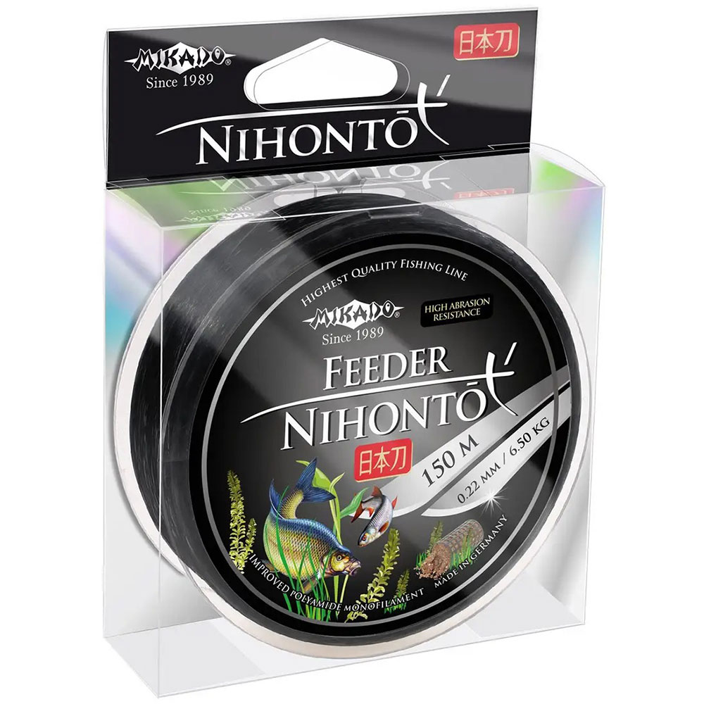 

Леска MIKADO Nihonto Feeder 150 м 0.18 мм 4.95 кг Black (ZNF-018), Жилка Nihonto Feeder 150м 0.18мм 4.95кг (чорна)