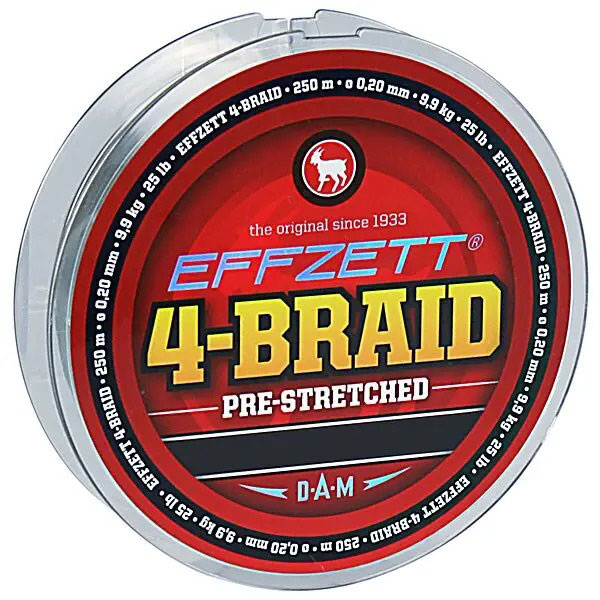 

Шнур DAM Effzett 4-Braid 125 м 0.25 мм 11.3кг/25Lb moss green (52682), Шнур Effzett 4-Braid 125м 0.25мм 11.3кг/25Lb