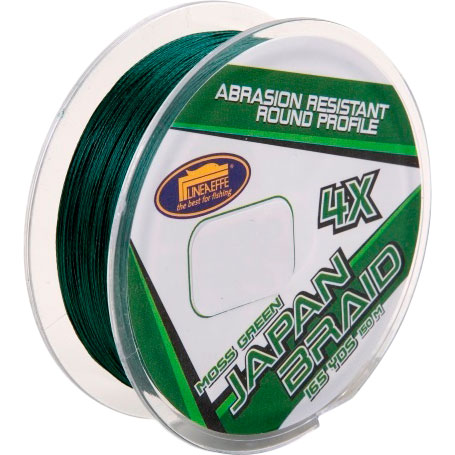 

Шнур LINEAEFFE Japan Braid 4X Moss Green 150 м/ 165yds 0.18 мм FishTest-9.10 кг (3016018), Шнур Japan Braid 4X мoss Green 150м/
