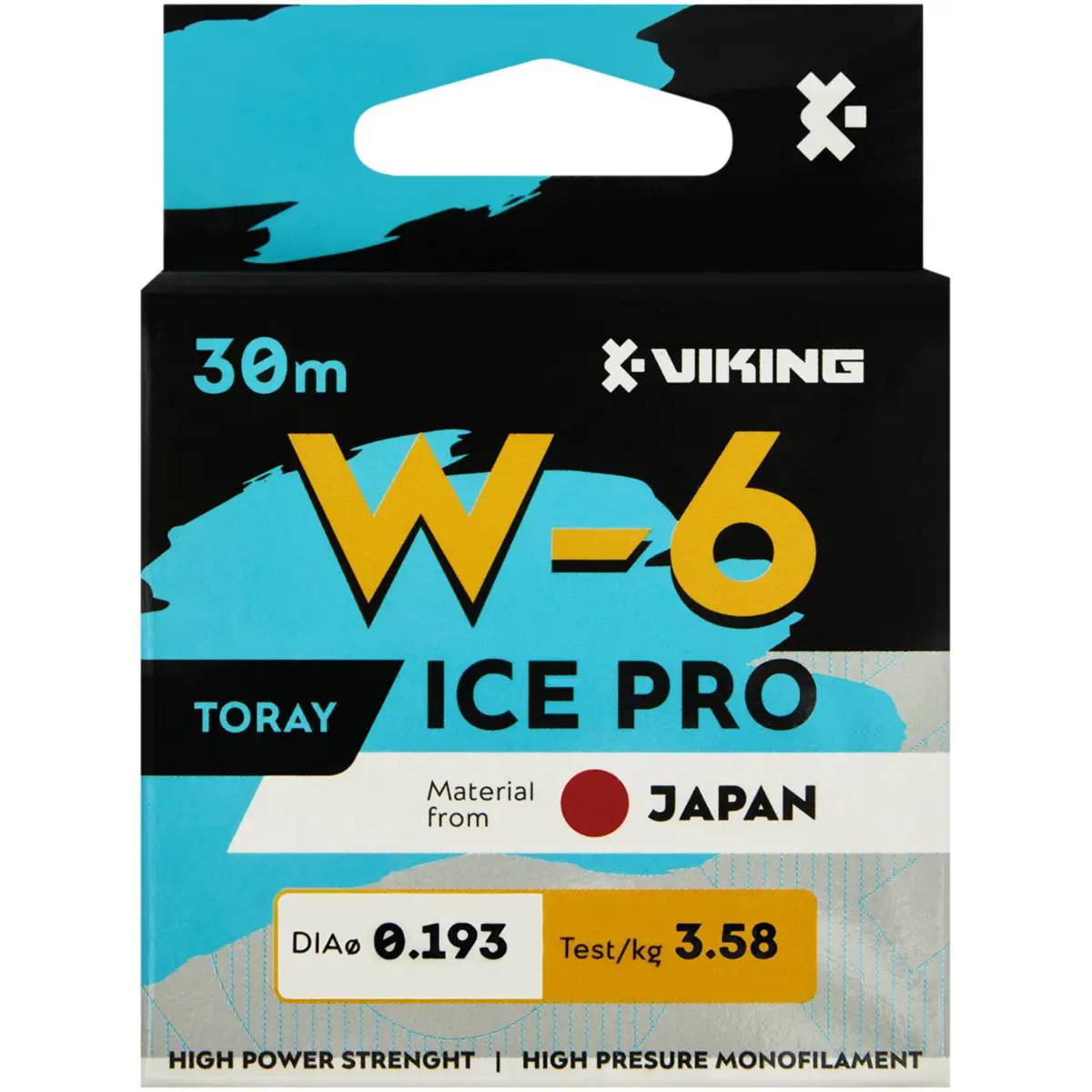 Лісочка Viking Fishing Ice Pro W-6 30 м 0,193 мм Clear (1919.05.77) навантаження на розрив 3.58