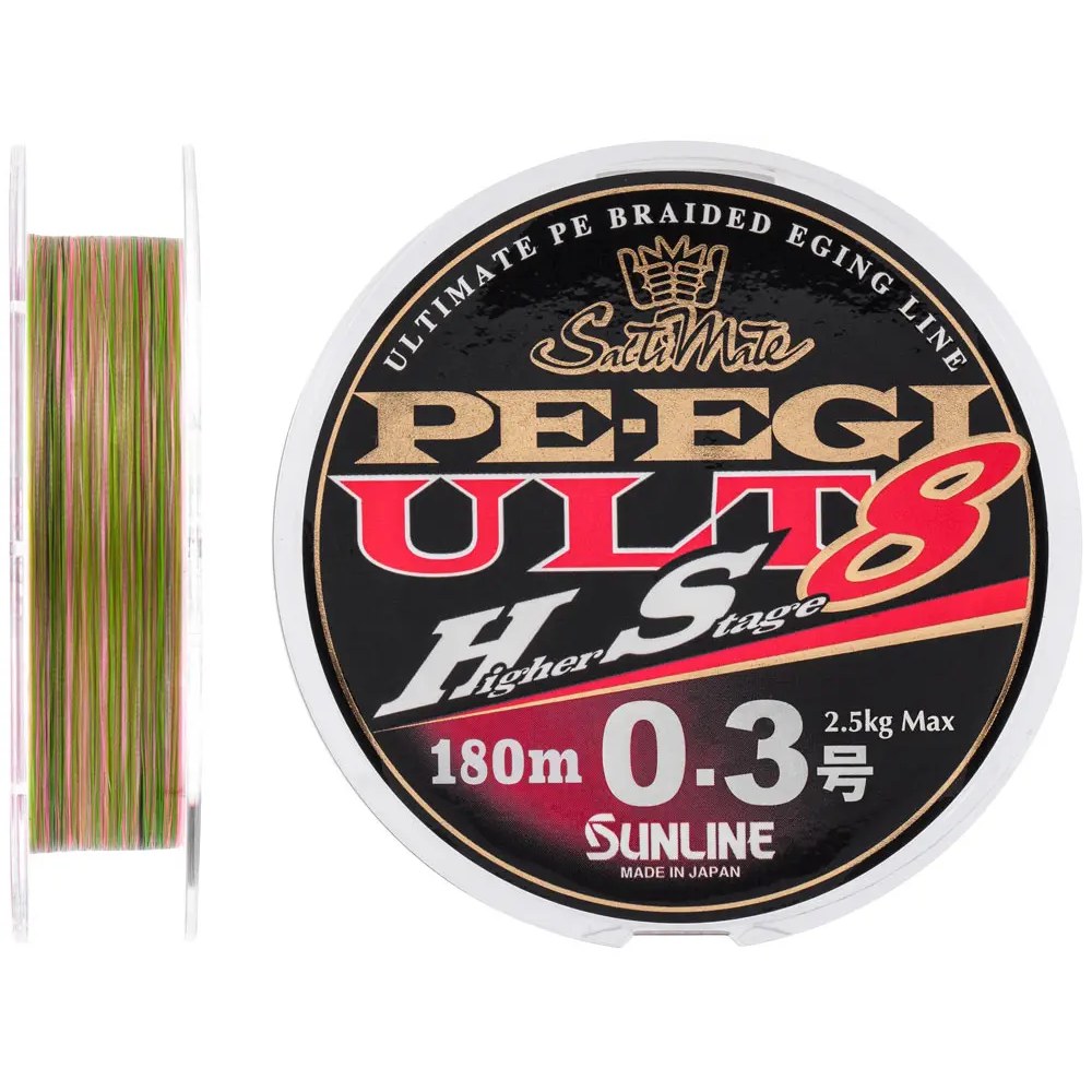 Шнур Sunline PE EGI ULT HS8 180 м #0.3/0.090 мм 2.5 кг (60092518)