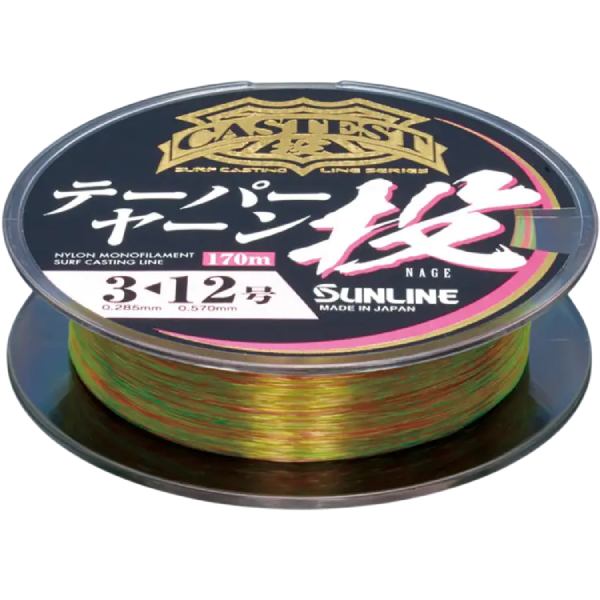 Леска SUNLINE Castest Tapered 170 м 0.285 - 0,570 мм Multicolor (60053662) динамическая ударная нагрузка 50.12