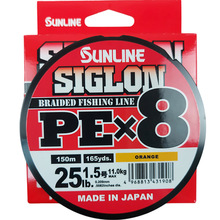Шнур SUNLINE Siglon PE х8 150m #1.5/0.209mm 25lb/11.0kg Orange (63052894)