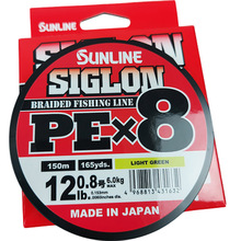 Шнур SUNLINE Siglon PE х8 150м #0.8/0.153mm 12lb/6.0kg Light Green (63052808)