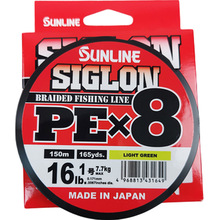 Шнур SUNLINE Siglon PE х8 150m #1.0/0.171mm 16lb/7.7kg Light Green (63052810)