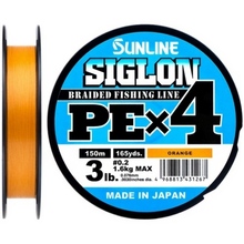 Шнур Sunline Siglon PE х4 150 м #0.2/0.076 мм 3lb/1.6 кг оранжевий (63052080)