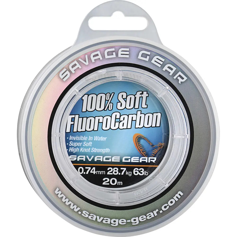 Флюорокарбон SAVAGE GEAR Soft Fluorocarbon 20m 0.74mm 28.7kg Clear (54856)
