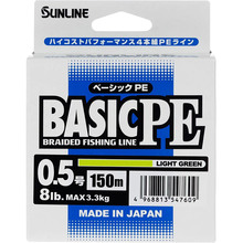 Шнур SUNLINE Basic PE 150m #0.5/0.121mm 8lb/3.3kg Light Green (60093274)