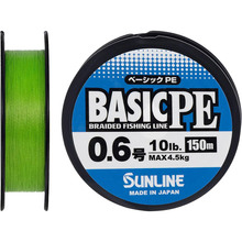 Шнур SUNLINE Basic PE 150m #0.6/0.132mm 10lb/4.5kg Light Green (60093276)