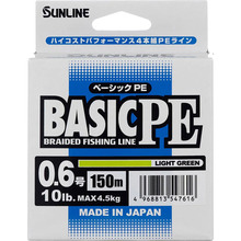 Шнур SUNLINE Basic PE 150m #0.6/0.132mm 10lb/4.5kg Light Green (60093276)
