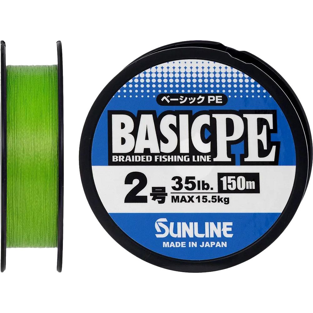 Шнур SUNLINE Basic PE 150m #2.0/0.242mm 35lb/15.5kg Light Green (60093286)
