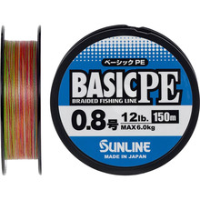 Шнур SUNLINE Basic PE 150m #0.8/0.153mm 12lb/6kg Multi Color (60093302)