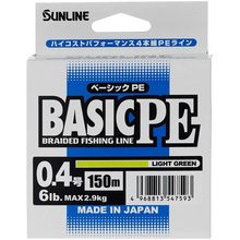 Шнур SUNLINE Basic PE 150m #0.4/0.108mm 6lb/2.9kg Light Green (60093272)