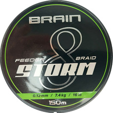 Шнур BRAIN Storm 8X 150m 0.12mm 16lb/7.4kg Lime (1858.51.98)