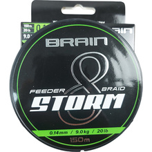 Шнур BRAIN Storm 8X 150m 0.14mm 20lb/9.0kg Lime (1858.51.99)