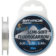 Флюорокарбон SAVAGE GEAR Semi-Soft Seabass 30m 0.35mm 6.72kg Clear (74487)