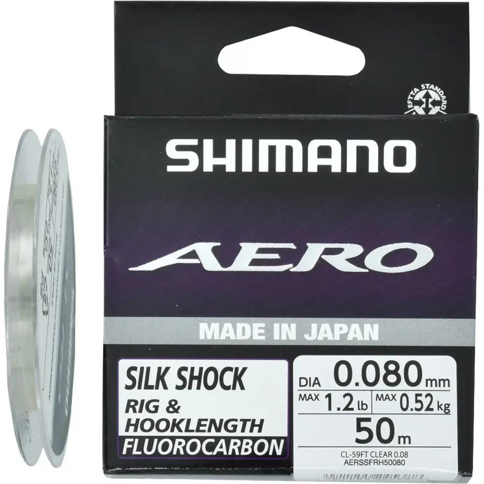 Флюорокарбон SHIMANO Aero Silk Shock Fluoro Rig/Hooklength 50m 0.08mm 0.52kg (AERSSFRH50080)