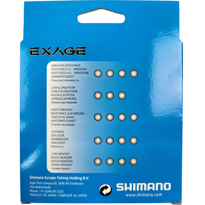 Лісочка SHIMANO Exage 150m 0.205mm 3.4kg (EXG15020) навантаження на розрив 3.4