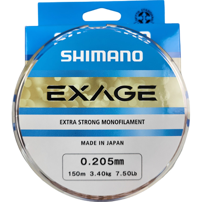 Лісочка SHIMANO Exage 150m 0.205mm 3.4kg (EXG15020) динамічне ударне навантаження 7.5