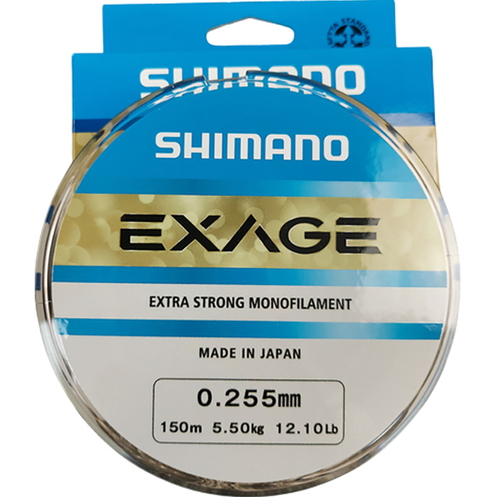 Лісочка SHIMANO Exage 150m 0.255mm 5.5kg (EXG15025) динамічне ударне навантаження 12