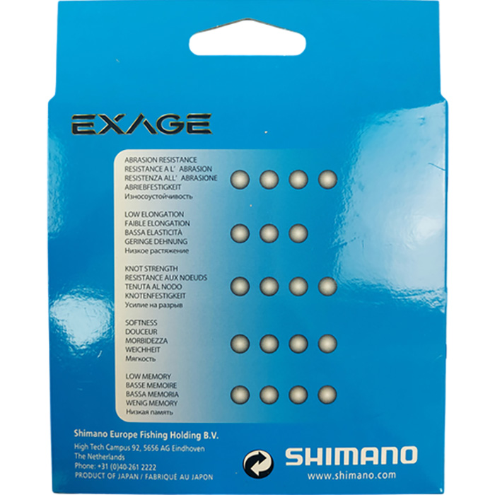 Лісочка SHIMANO Exage 300m 0.225mm 4.4kg (EXG30022) навантаження на розрив 4.4