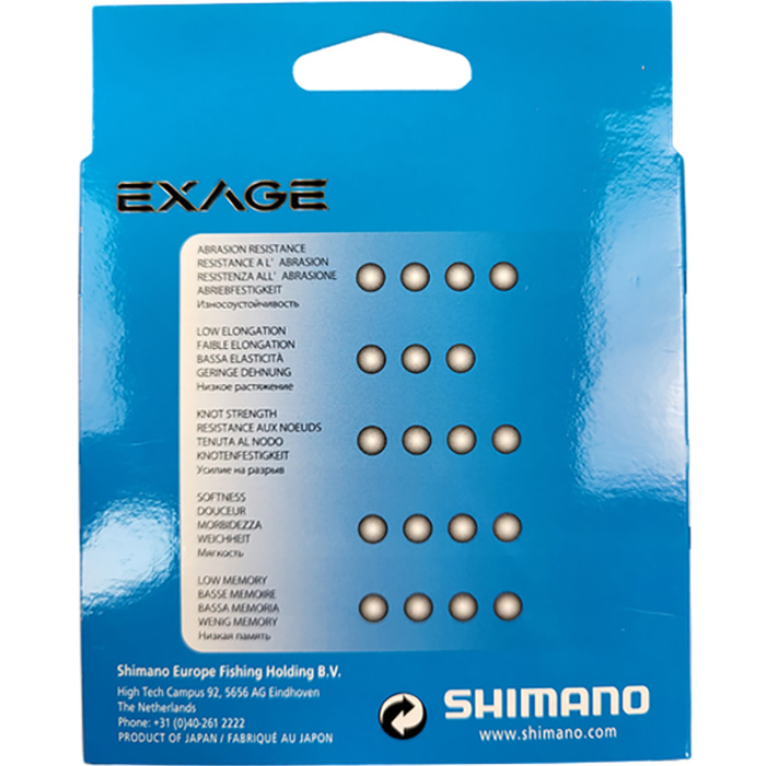 Лісочка SHIMANO Exage 300m 0.305mm 7.5kg (EXG30030) навантаження на розрив 7.5