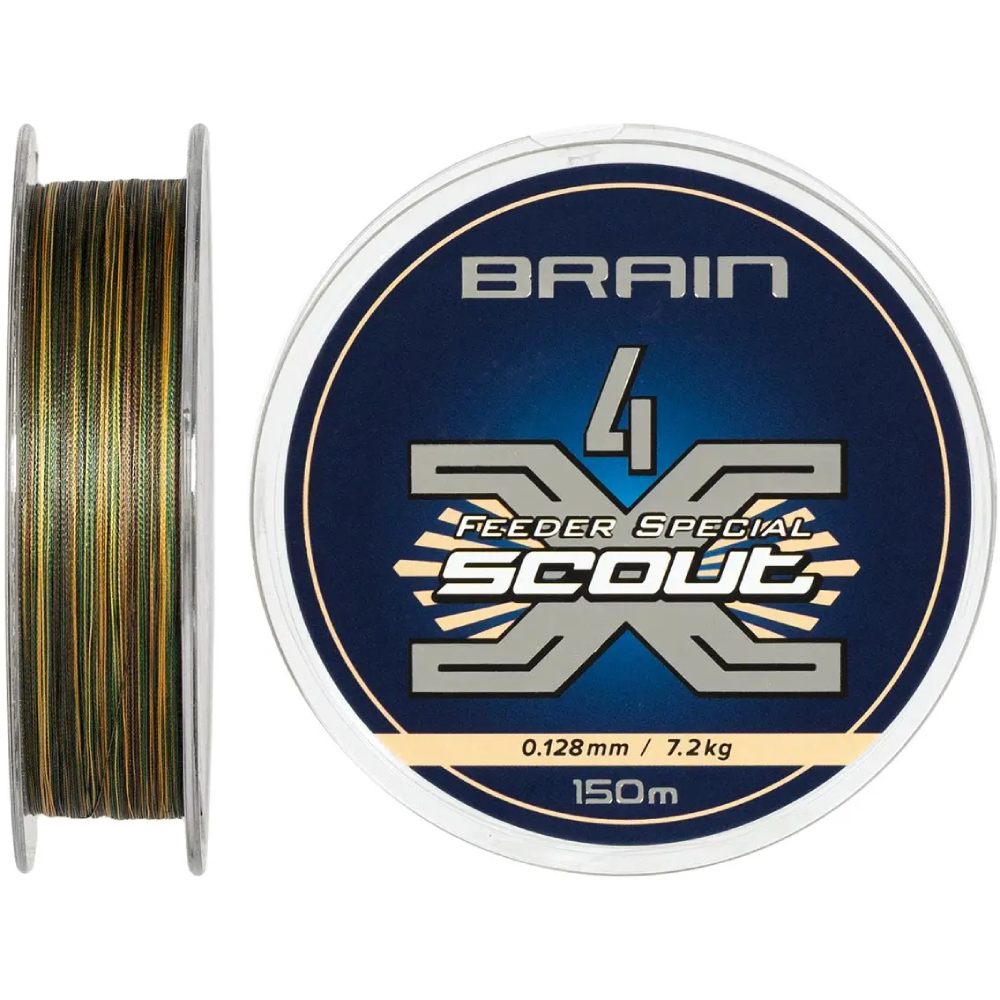 Шнур Brain Scout 4X 150 м 0.128 мм 7.2 кг Camo (1858.54.81)