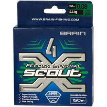 Шнур Brain Scout 4X 150 м 0.080 мм 4.4 кг Deep green (1858.55.26)