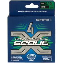 Шнур Brain Scout 4X 150 м 0.100 мм 5.8 кг Deep green (1858.55.27)