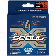 Шнур Brain Scout 4X 150 м 0.100 мм 5.8 кг Fluoro Orange (1858.55.34)