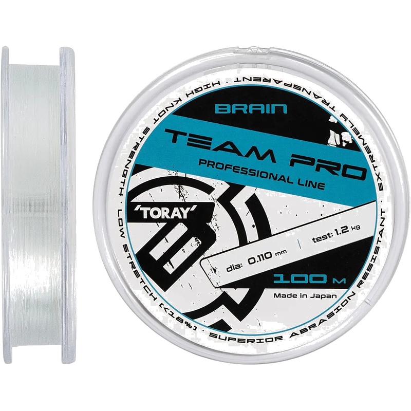 Леска BRAIN Team Pro 100m 0.110mm 1.2 kg (1858.26.92)