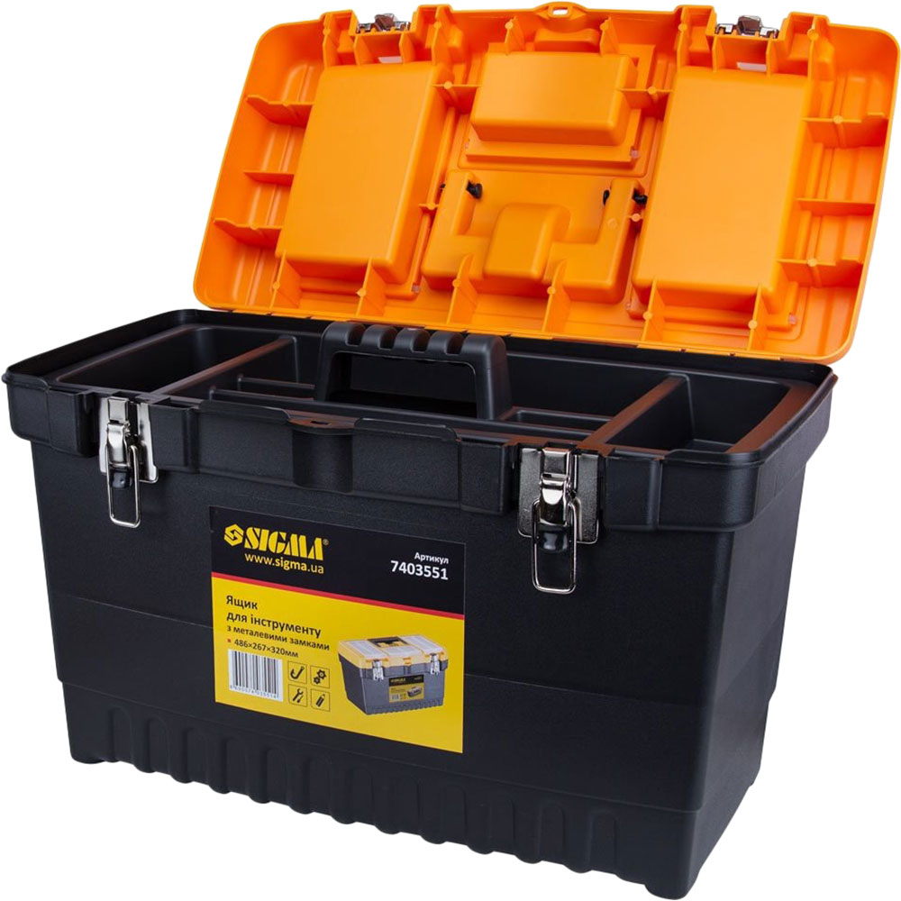 Ящик для инструментов SIGMA  7403551 Оснащение съемный лоток 