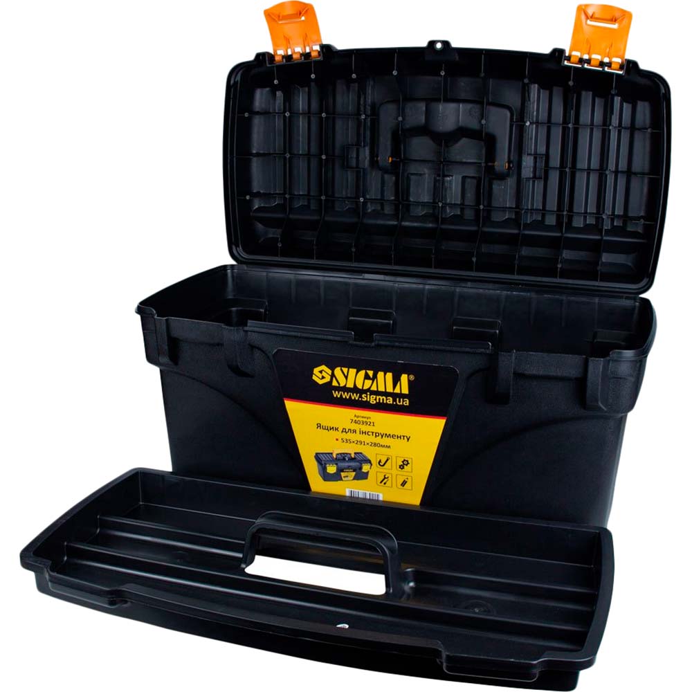 Ящик для инструмента SIGMA 535 x 291 x 280 мм (7403921) Материал пластик
