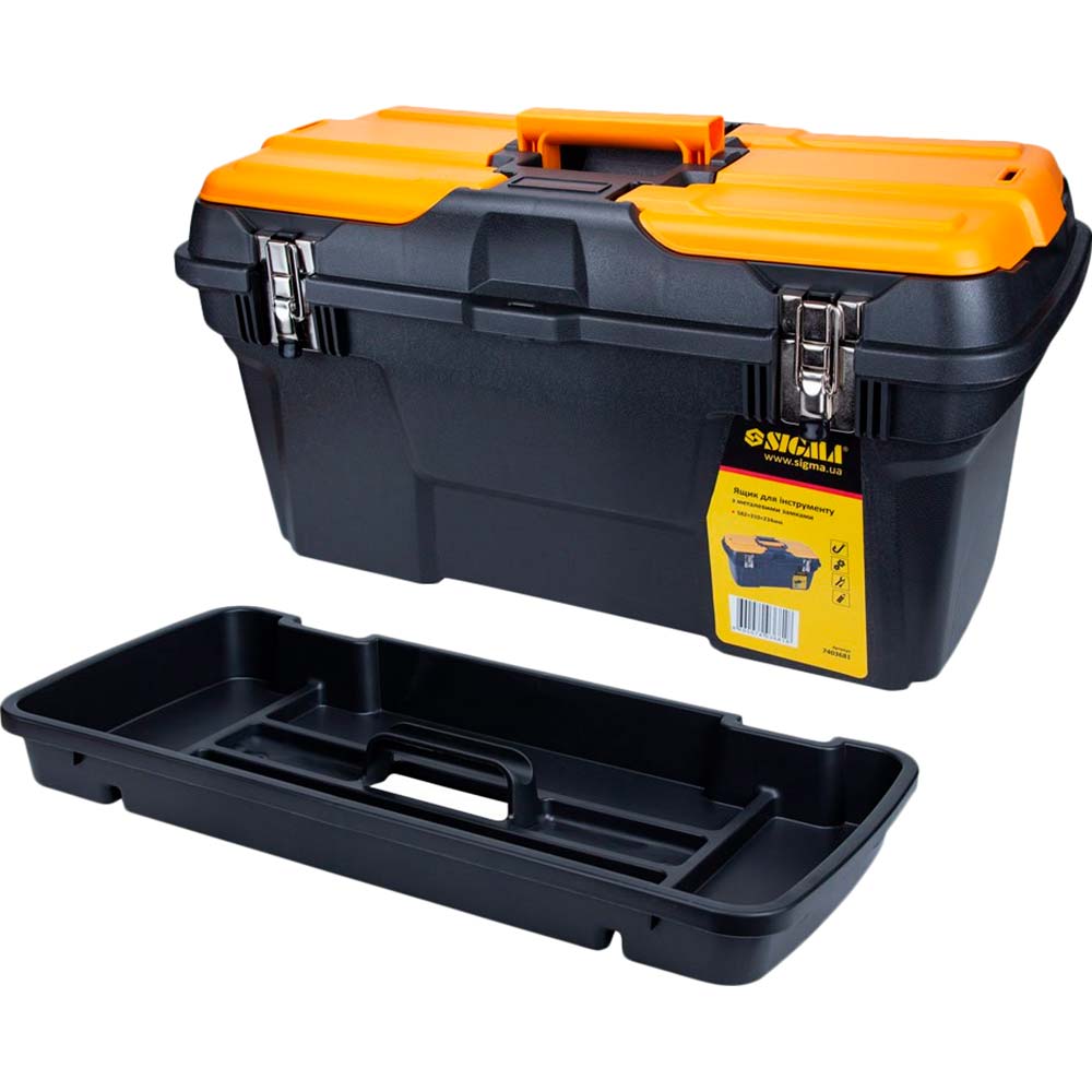 Ящик для инструмента SIGMA металлические замки 582 x 310 x 234 мм (7403681) Количество ящиков в комплекте 1