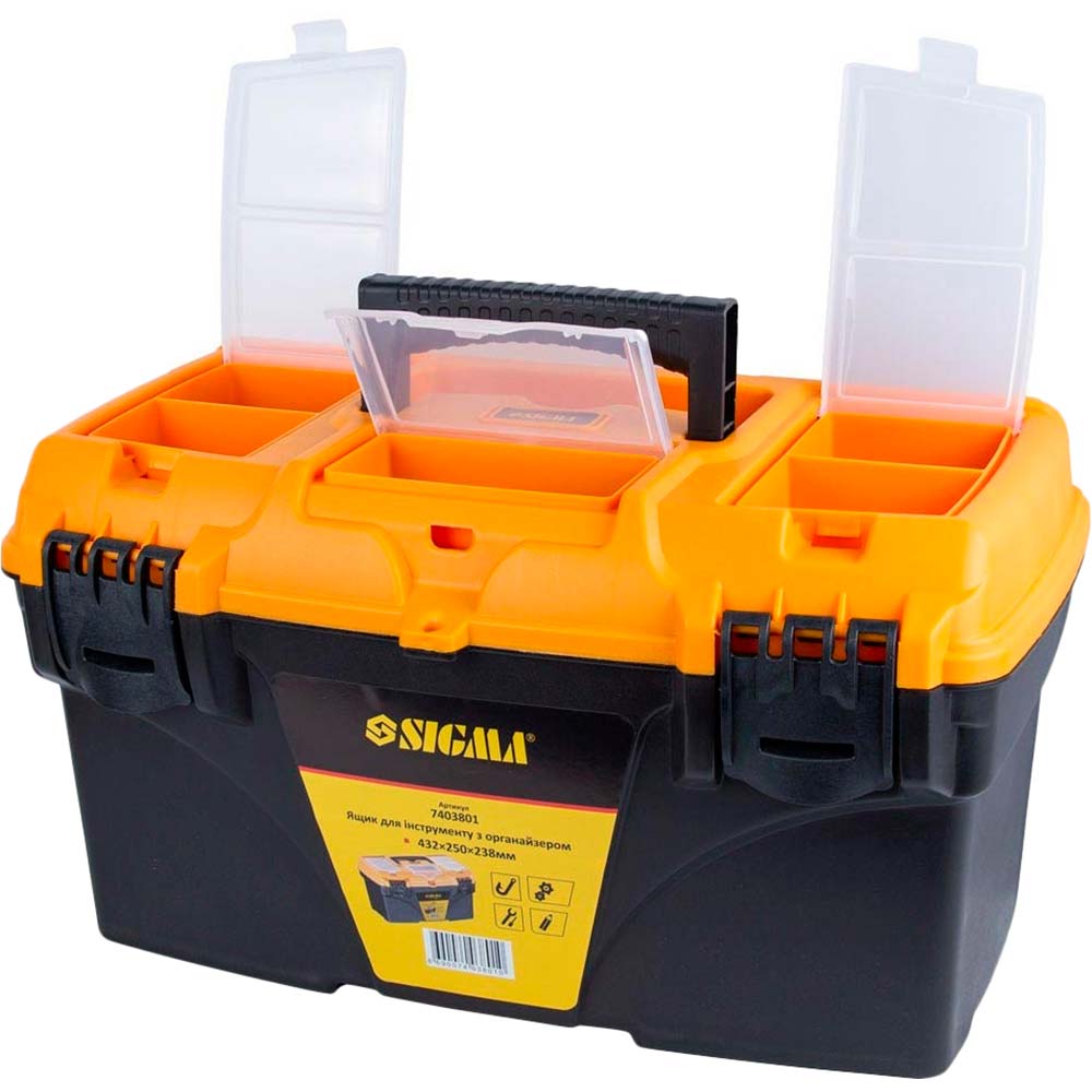 Ящик для инструмента SIGMA с органайзером 432 x 250 x 238 мм (7403801) Количество ящиков в комплекте 1