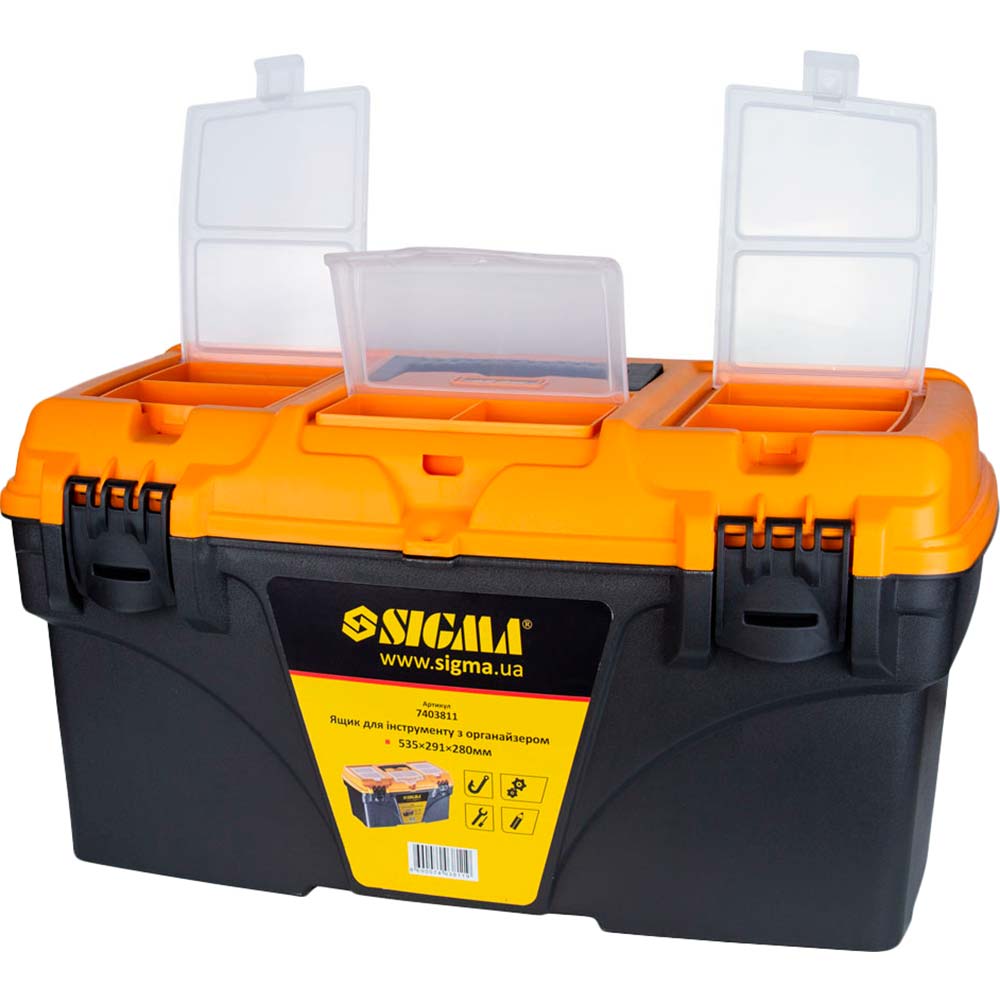 Ящик для инструмента SIGMA с органайзером 535 x 291 x 280 мм (7403811) Количество ящиков в комплекте 1