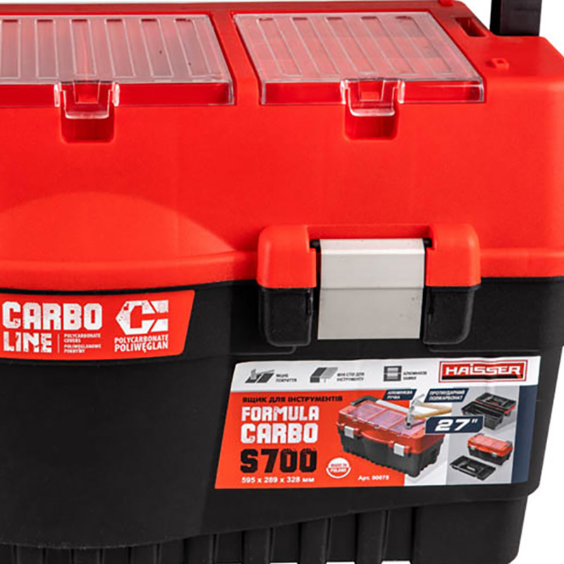 Ящик для інструментів HAISSER 27" Formula S700 Carbo Alu Red (90075) Кількість ящиків в комплекті 1