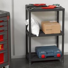 Стеллаж PLASTMECCANICA 3 полки 60х30х95 см чeрный (141-TOOMAX)