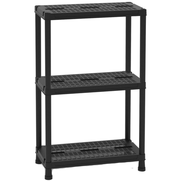 Стеллаж PLASTMECCANICA 3 полки 60х30х95 см чeрный (141-TOOMAX)