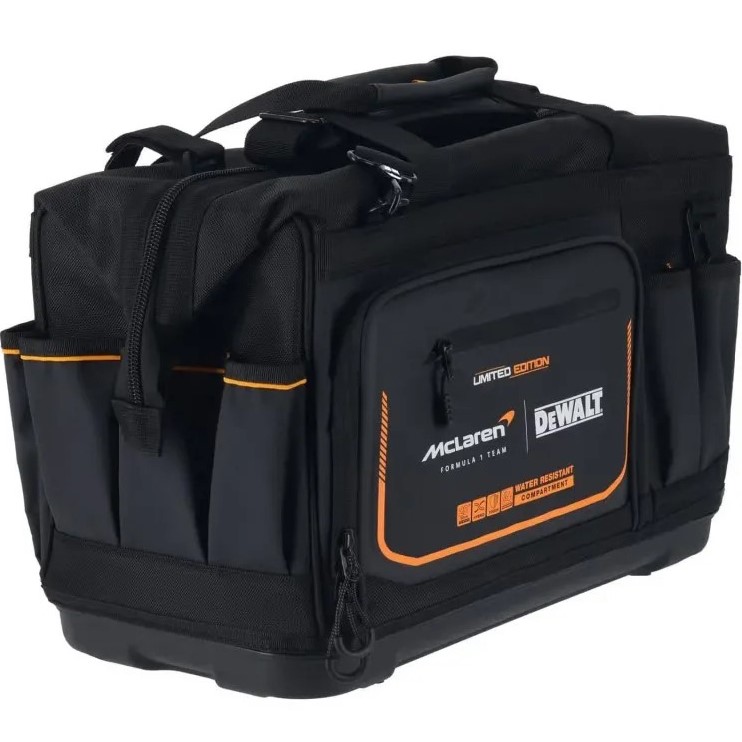 Сумка DEWALT TSTAK McLaren PRO 20" (DWST60104-9) Додатково Міцна ергономічна рукоятка; пластикова основа; тканина щільністю 1680 DEN